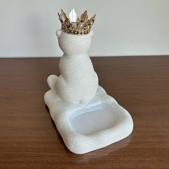 Bath & Body Works Sparkle Glitter Polar Bear With Crown Soap Holder Decoration - Picture 4 of 5